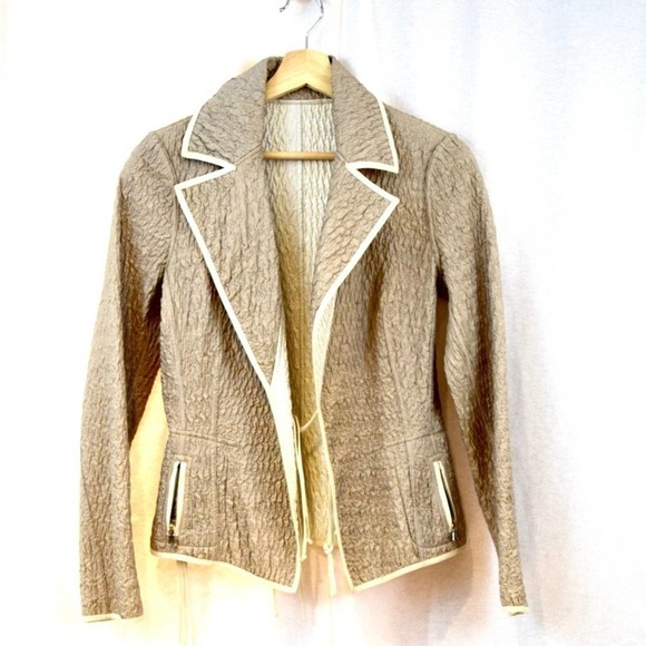 Like new reversible tan & brown formal jacket * - Picture 4 of 5